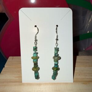 Elegant Turquoise Beaded Earrings